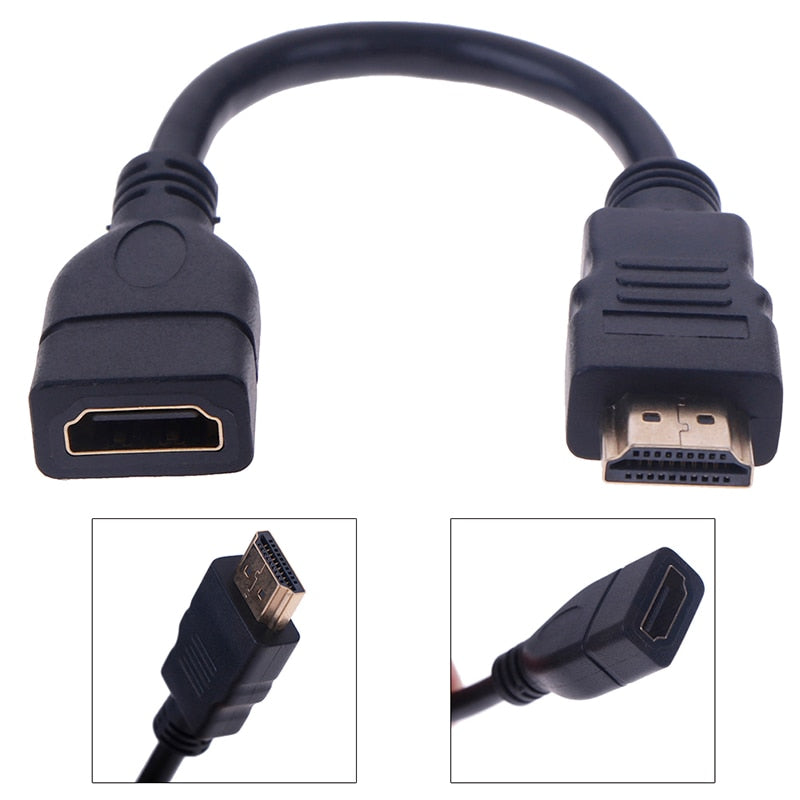 15cm Short HDMI Extension Cable Male To Female Converter Fire TV 4K | FPC