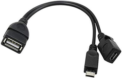 For Amazon Firestick 4K TV - 2in1 Micro USB OTG Adapter Power Cable Splitter HDD