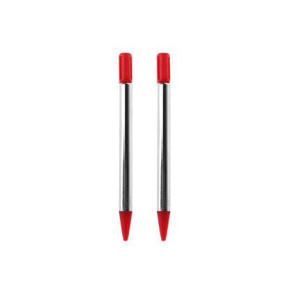 for Nintendo 3DS - 2 Red Metallic Retractable Extendable Stylus Pens | FPC