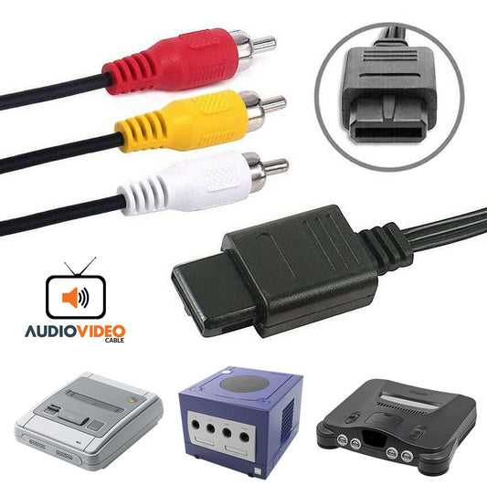for Nintendo SNES | GameCube | N64 - RCA AV TV Audio Video Cable Lead | FPC