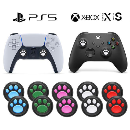 for PS5 | Xbox One | S|X Controllers - 4x Cat Paw Thumb Stick Grip Covers | FPC
