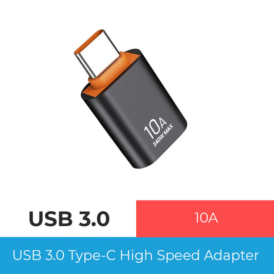 10A USB to USB-C Adapter Connector Converter 3.1 A Female to Type-C Male OTG
