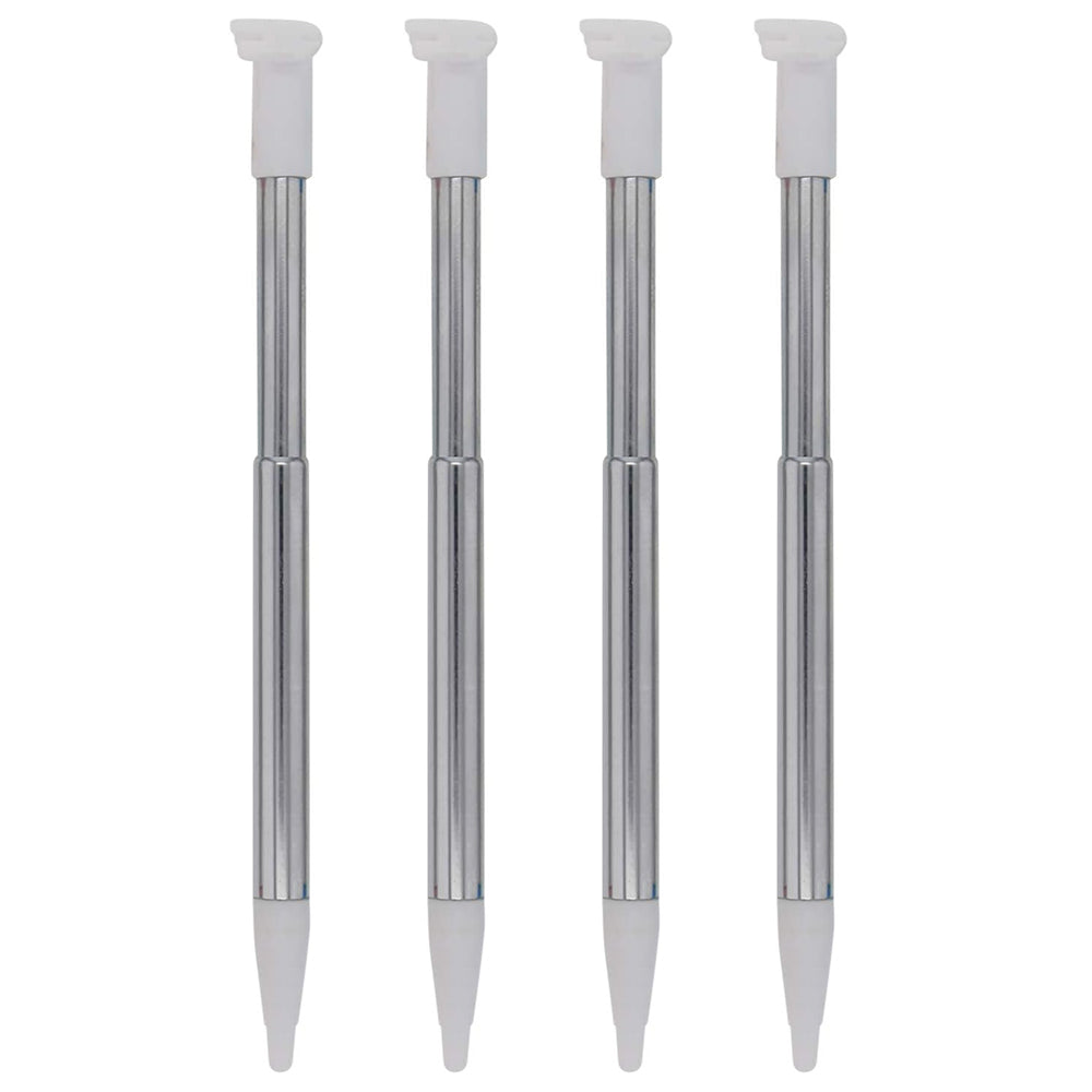 for Nintendo NEW 2DS XL - 4x White Metal Retractable Extendable Stylus Pens FPC