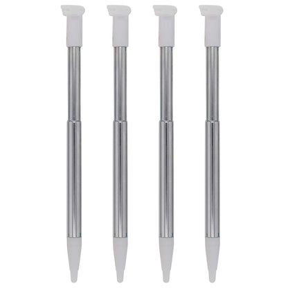 for Nintendo NEW 2DS XL - 4x White Metal Retractable Extendable Stylus Pens FPC