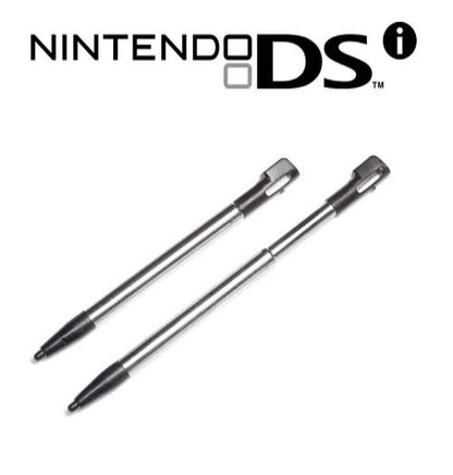 for Nintendo DSi - 2x Black Metal Retractable Extendable Stylus Touch Pens | FPC