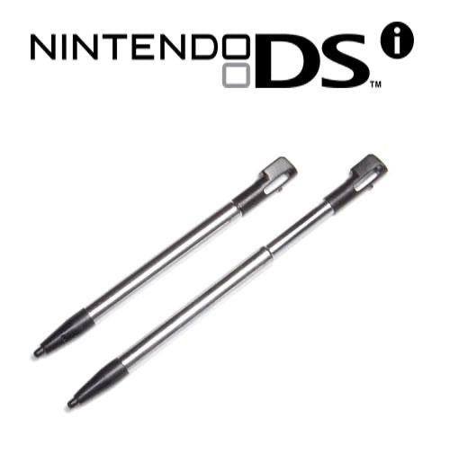 for Nintendo DSi - 2x Black Metal Retractable Extendable Stylus Touch Pens | FPC