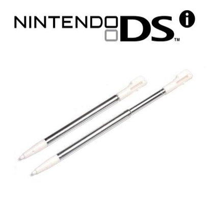 for Nintendo DSi - 2x White Metal Retractable Extendable Stylus Touch Pens | FPC