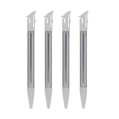 for Nintendo NEW 2DS XL - 4x White Metal Retractable Extendable Stylus Pens FPC