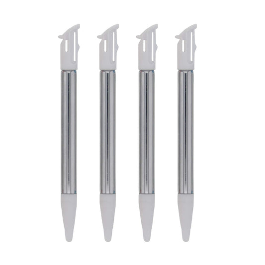 for Nintendo NEW 2DS XL - 4x White Metal Retractable Extendable Stylus Pens FPC