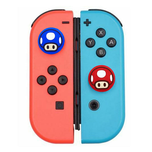 for Nintendo Switch | Lite | OLED - 2x Mario Mushroom Thumb Stick Grip Covers