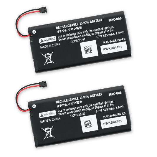 for Nintendo Switch JoyCon Controller - 2x HAC-006 525mAh Replacement Batteries