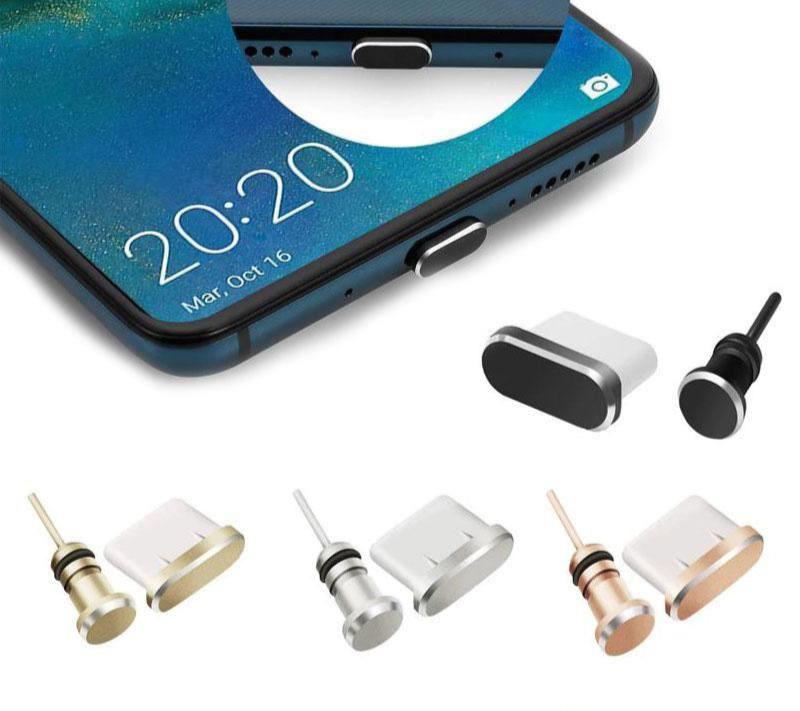 for Samsung S23 S22 S21 S20 - Metal USB-C Charging Earphone Port Dust Cover Plug