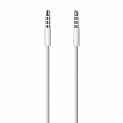 1m PRO White 4 Pole 3.5mm Jack Male to Male Stereo Audio AUX Cable | FPC