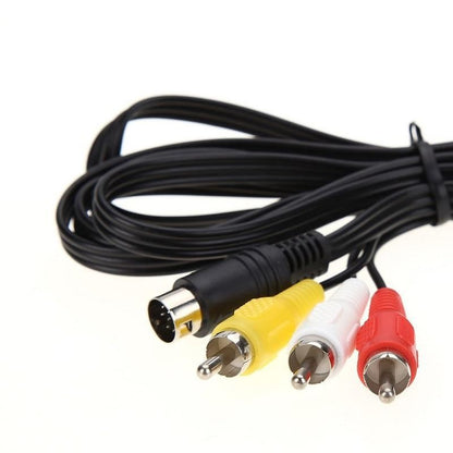for Sega Mega Drive 2 3 - 1.8m PAL 9 Pin to RCA TV AV Composite Cable Lead | FPC