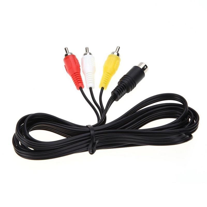for Sega Mega Drive 2 3 - 1.8m PAL 9 Pin to RCA TV AV Composite Cable Lead | FPC