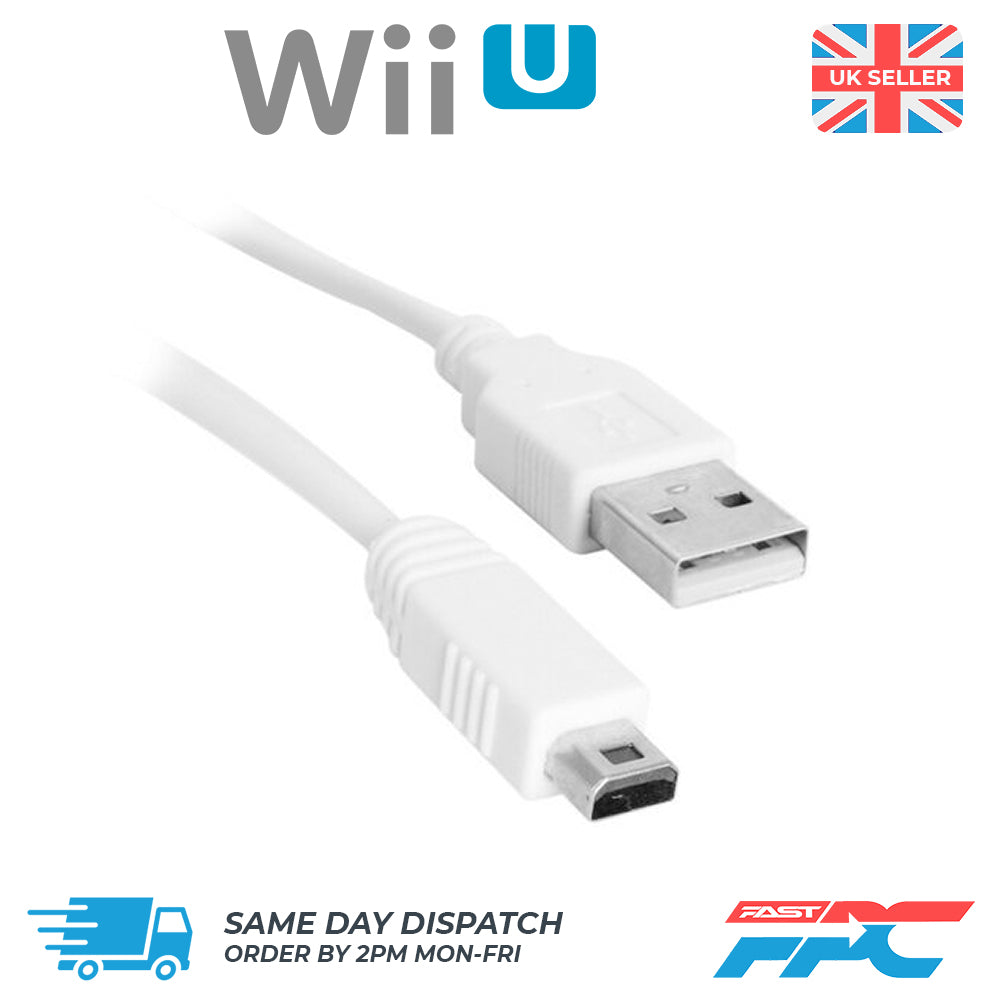 for Nintendo Wii U Gamepad Controller - 3m Long USB Charger Cable Lead | FPC