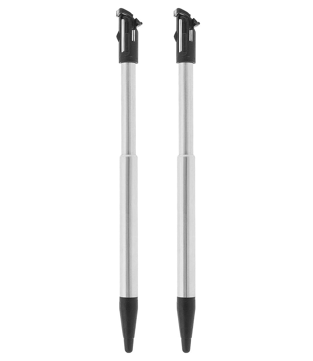 for Nintendo NEW 3DS XL - 2x Black Metal Extendable Stylus Touch Pens | FPC