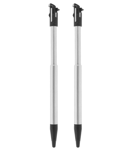 for Nintendo NEW 3DS XL - 2x Black Metal Extendable Stylus Touch Pens | FPC