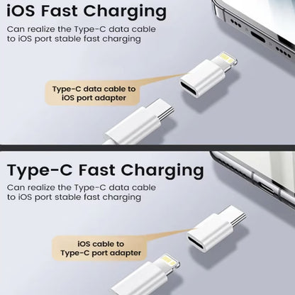 for Apple iPhone - 8 pin to USB-C Fast Charge OTG converter adapter