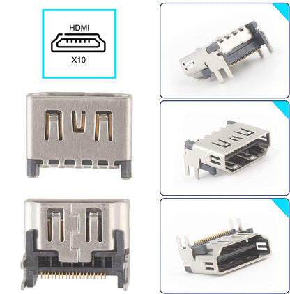 for Sony PS5 Console - 10x HDMI Connector Port Socket Replacements | FPC