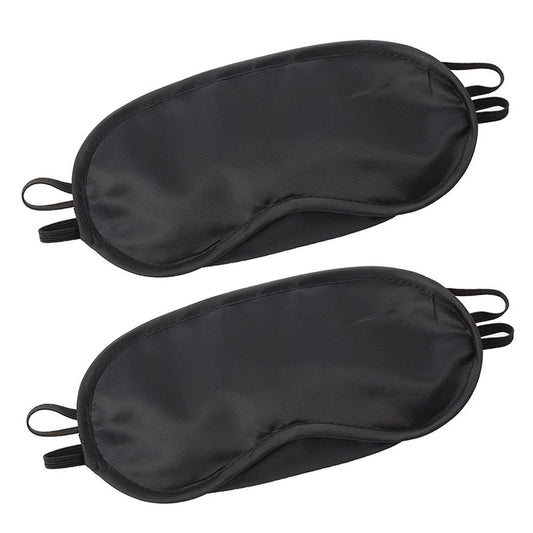 Pack of 2 Black Sleeping Mask Soft Aeroplane Red Eye Blackout Sleep Travel Shade