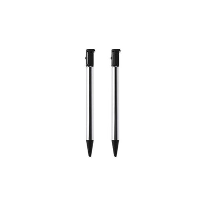 for Nintendo 3DS - 2 Black Metallic Retractable Extendable Stylus Pens | FPC