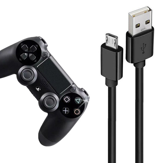 For Sony PS4 Controllers - Black Micro USB Charging Lead Charger Cable 1m