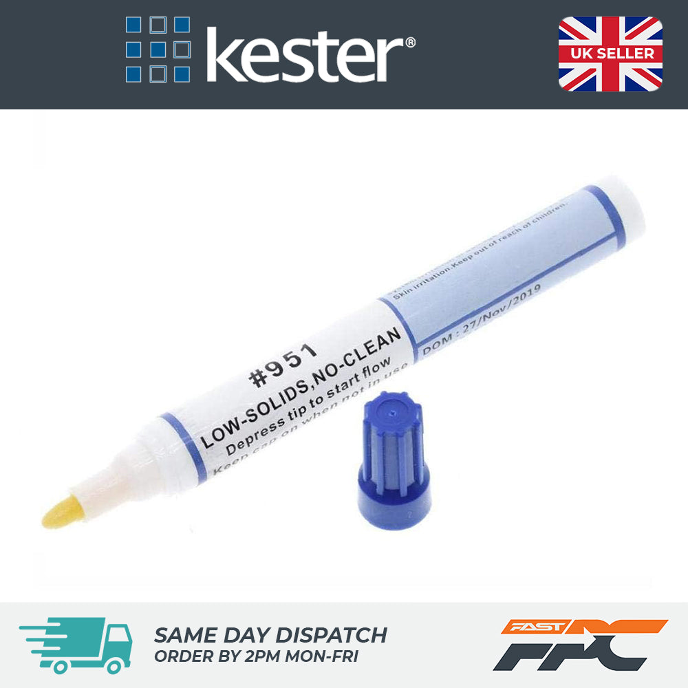 Kester 951 Rosin Capacity Non-Clean Soldering Flux Pen 10ml | FPC