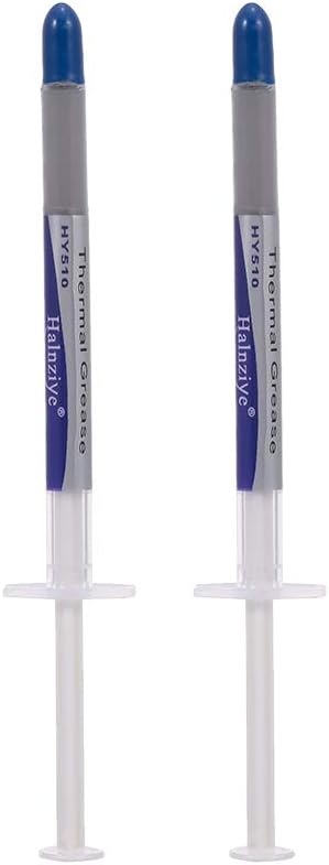 2x Silver Syringe Heat sink Compound Silicone Conductivity Thermal Paste | FPC