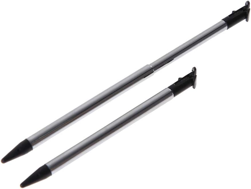 for Nintendo NEW 3DS XL - 4x Black Metal Extendable Stylus Touch Pens | FPC