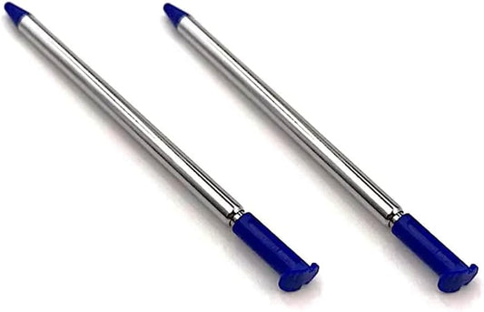 for Nintendo NEW 3DS - 2x Blue Metal Retractable Extendable Stylus Pens | FPC