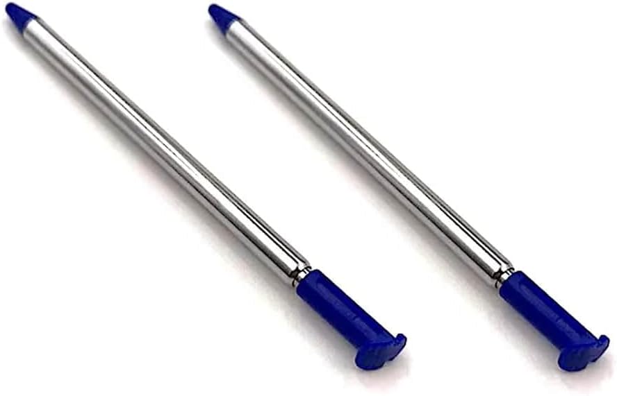 for Nintendo NEW 3DS - 4x Blue Metal Retractable Extendable Stylus Pens | FPC