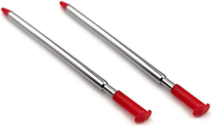 for Nintendo NEW 3DS - 4x Red Metal Retractable Extendable Stylus Pens | FPC