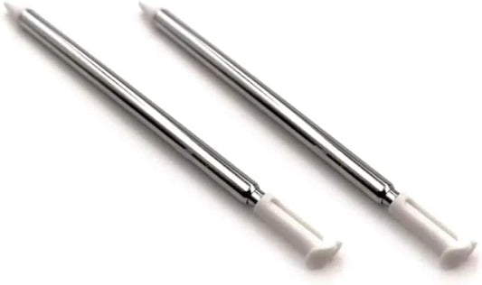 for Nintendo NEW 3DS - 2x White Metal Retractable Extendable Stylus Pens | FPC