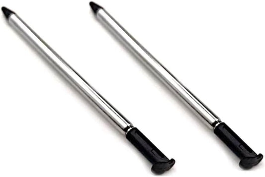 for Nintendo NEW 3DS - 2x Black Metal Retractable Extendable Stylus Pens | FPC