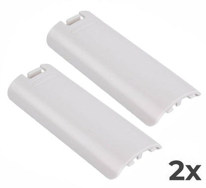2x White Replacement Battery Back Cover for Nintendo Wii Controller | FPC