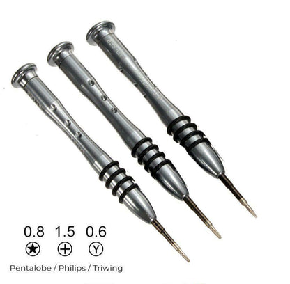 for iPhone 17 16 15 14 - Screwdriver Set - 0.6 Triwing 0.8 Pentalobe 1.5 Philips