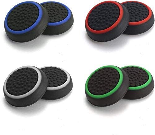 for PS4 & Xbox One - 2x Striped Rubber Silicone Thumb Stick Grip Cover | FPC