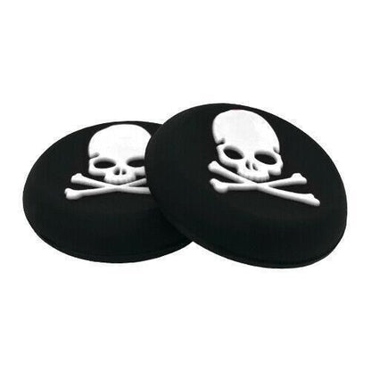 for Xbox Series S|X & PS5 - 2x Skull & Bones Silicone Thumb Stick Grip Covers