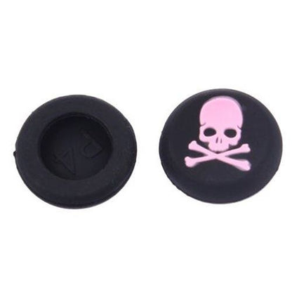 for Xbox Series S|X & PS5 - 2x Skull & Bones Silicone Thumb Stick Grip Covers
