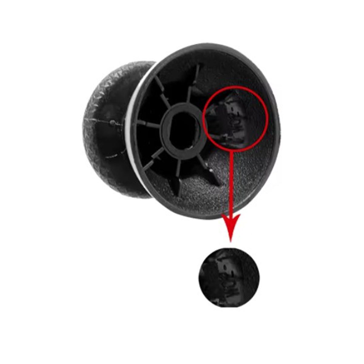 for Sony Playstation Portal - 1x Black Thumb Stick Replacements | FPC