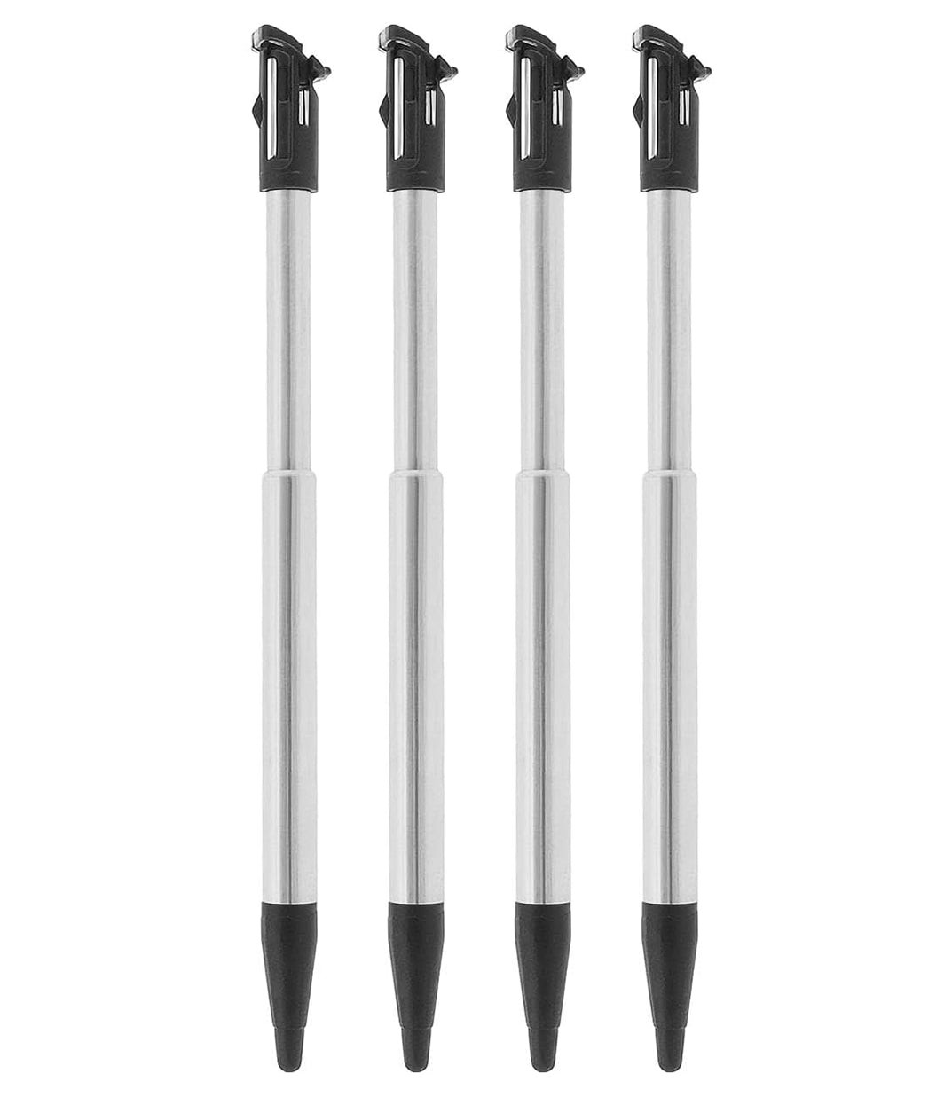 for Nintendo NEW 3DS XL - 4x Black Metal Extendable Stylus Touch Pens | FPC