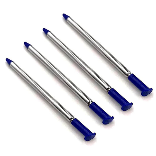 for Nintendo NEW 3DS - 4x Blue Metal Retractable Extendable Stylus Pens | FPC