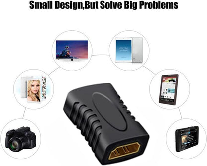 2x HDMI to HDMI Female Coupler Connector Joiner Extension Adapter 4k 1080p HD TV