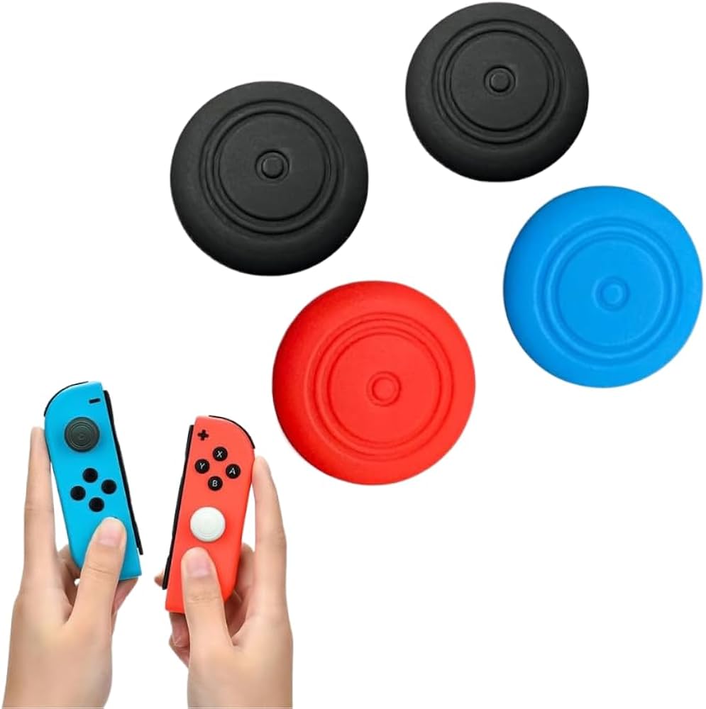 for Nintendo Switch | Lite | OLED - 4x Rubber Thumb Stick Grip Cover Caps | FPC