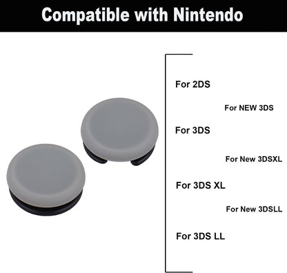 for Nintendo 3DS | 3DS XL | 2DS- High Quality Grey Analog Joystick Thumb Cap