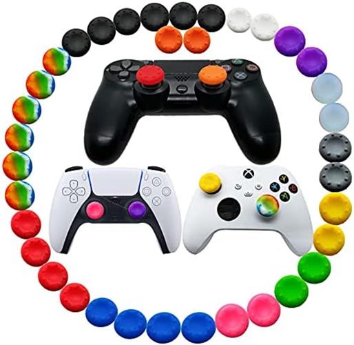 for PS5 Xbox One Series X|S PS4 - 2x Concave Silicone Thumbstick Grip Cap Covers
