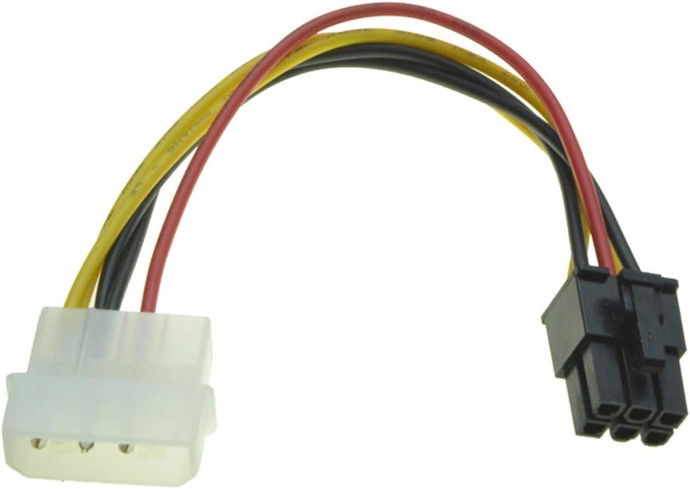 for Graphics Card - 4 Pin Single Molex IDE - 6 Pin PCI-E Express GPU Power Cable