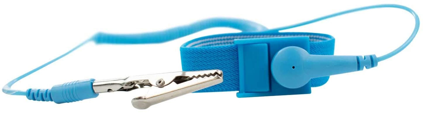 2x Blue Anti Static ESD Grounding Cord Adjustable Wrist Strap PC Phone Repairs
