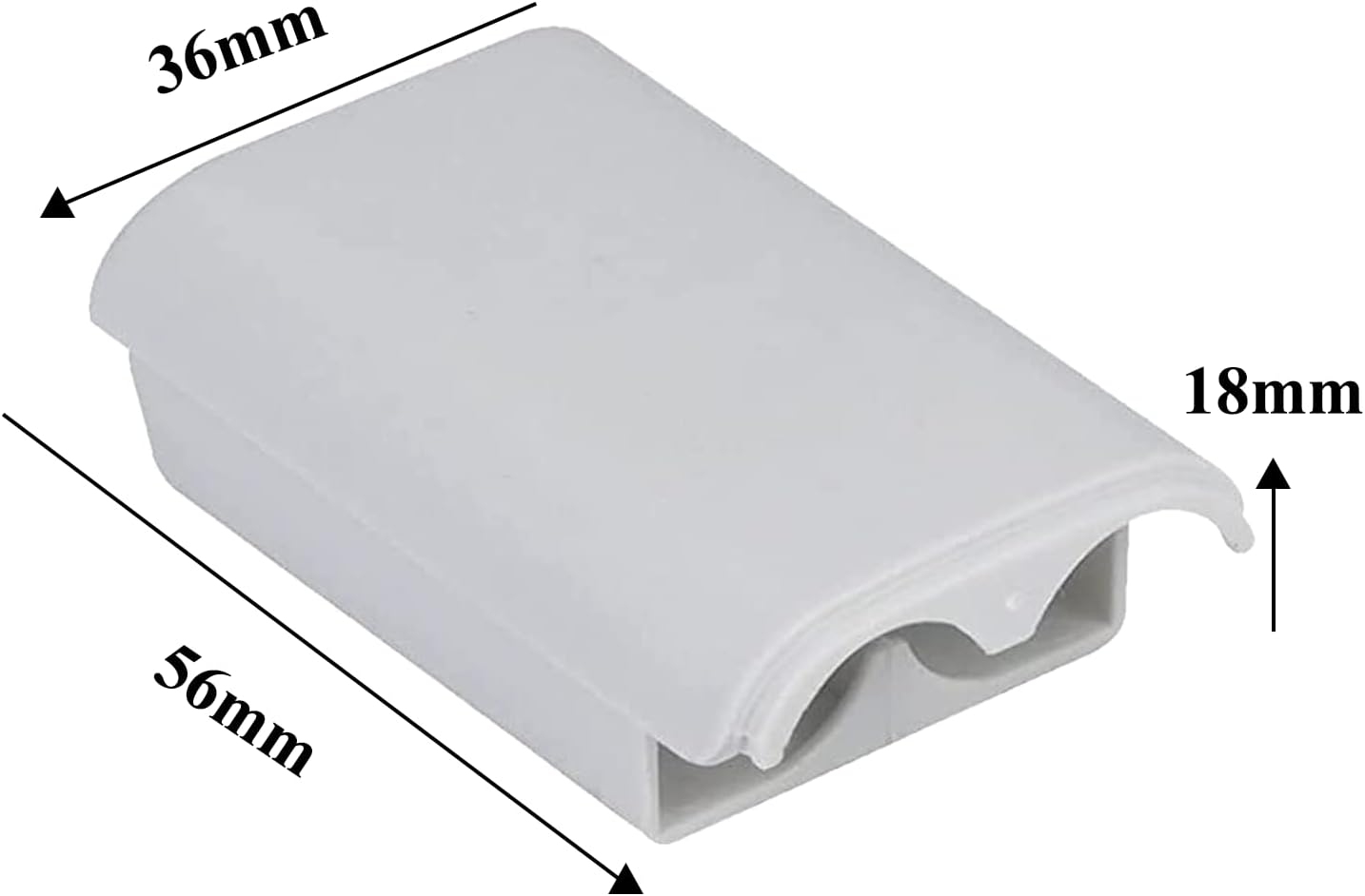 for Xbox 360 Controller - Off White AA Battery Holder Shell Back Door Cover
